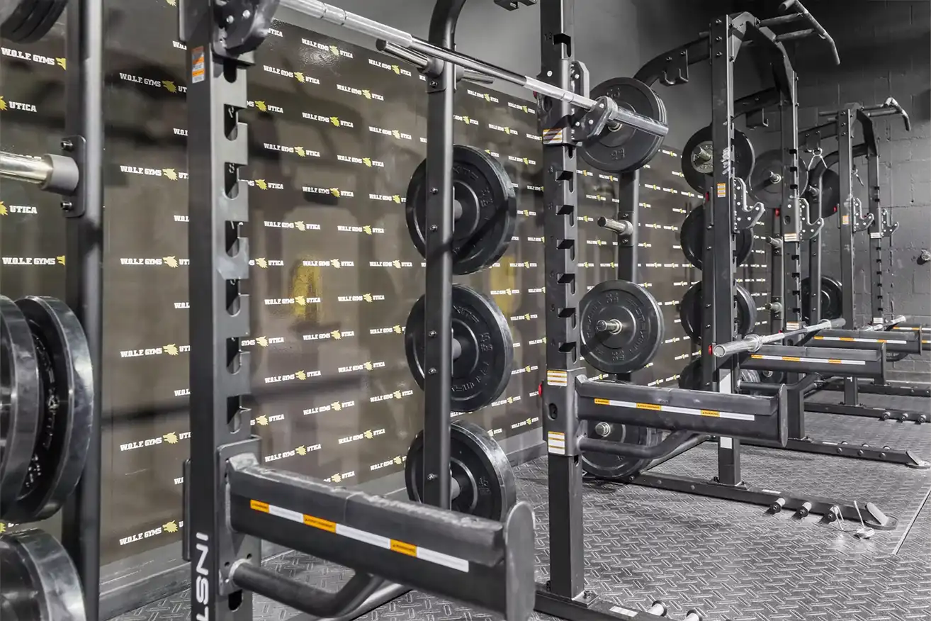 Free weight area at Wolf Gym Utica